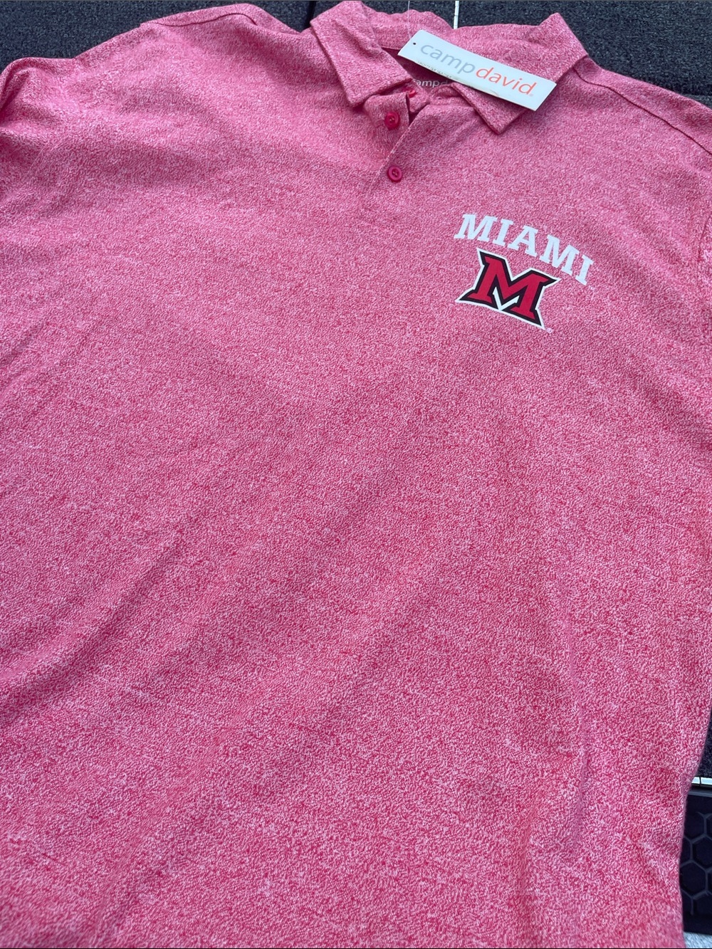 Camp David Miami Heather Red Polo Shirt